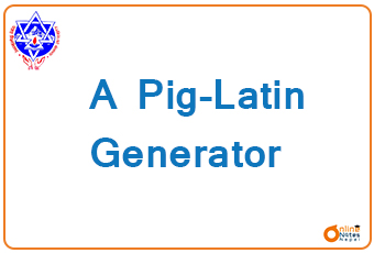 A Pig-Latin Generator || C programming || BCIS